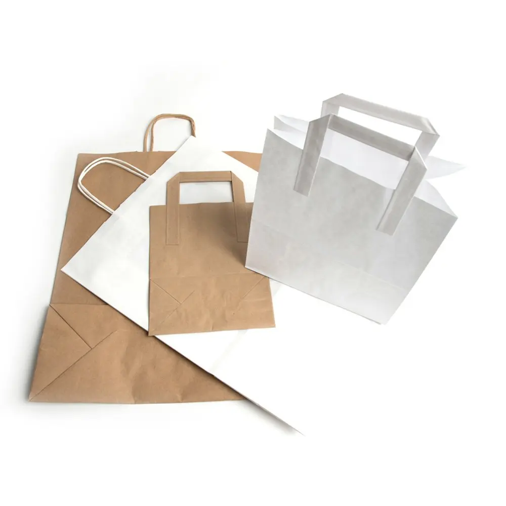 White Paper Carrier Bags 400 x 160 x 450mm (150)