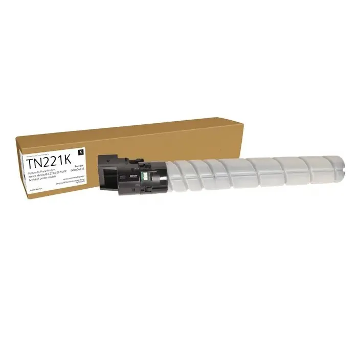 XET A3 Everyday Remanufactured Toner replaces Konica Minolta TN221K Black (A8K3130)