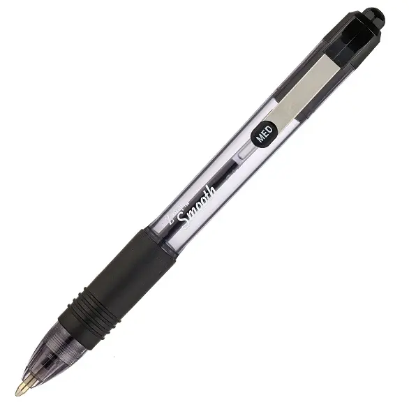Z-Grip Smooth Retractable Ballpoint Pen Black Ink Pack of 5