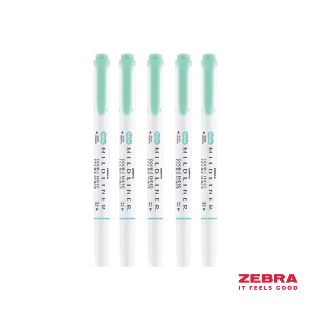 Zebra MILDLINER Double Ended Fluorescent Green Highlighter Box 10