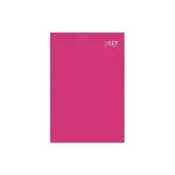A4 2027 Day a Page Diary Bright Pink Casebound