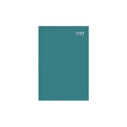 A4 2027 Day a Page Diary Bright Teal Casebound