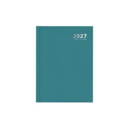 A5 2027 Week to View Diary Bright Teal Casebound