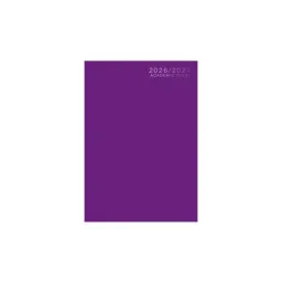 Academic Diary A4 Week to View Casebound 26-27 Purple