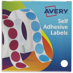 Avery 24-404 Self Adhesive Circle Labels Dispenser White 19 mm Dia, 1120 Labels