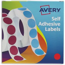Avery 24-506 Self Adhesive Circle Labels Dispenser Red 19 mm Dia, 1120 Labels