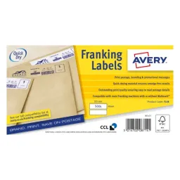 Avery FL08 Franking Labels Self Adhesive 155 x 40 mm White 500 Sheets of 2 Labels
