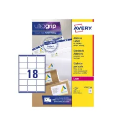 Avery Ultragrip Laser Labels 63.5x46.6mm White (Pack of 9000) L7161-500