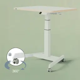 Castor Wheels for Leitz Ergo Small Electric Sit Standing Desk White