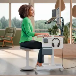 Castor Wheels for Leitz Ergo Small Electric Sit Standing Desk White