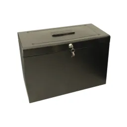 Cathedral Metal Suspension File Box Foolscap Black - FPHOBK