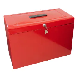 Cathedral Metal Suspension File Box Foolscap Red - FPHORD