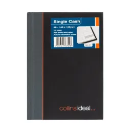 Collins Ideal Single Cash Book A6 411 Casebound Black