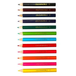 Colourworld School Colouring Half Pencils Box of 12 x 480 Boxes Assorted