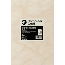 Computer Craft A4 90gsm Marble Paper Toffee (Pack of 100)
