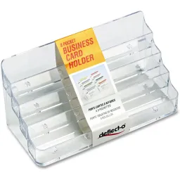 Deflecto 4 Tier 8 Pocket Landscape Business Card Holder