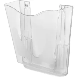 Deflecto A4 Portrait Wall Pocket Literature File Crystal - CP078YTCRY