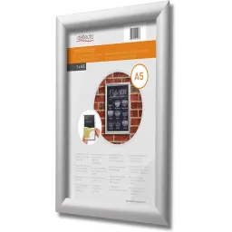 Deflecto A5 Snap Frame Sign Holder - Silver SFA5S