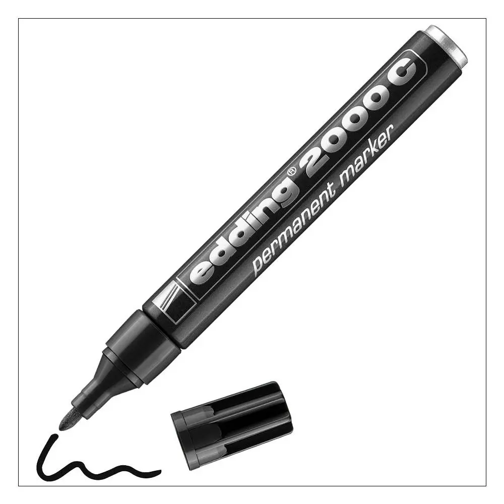 e-2000C Permanent Marker black (10)