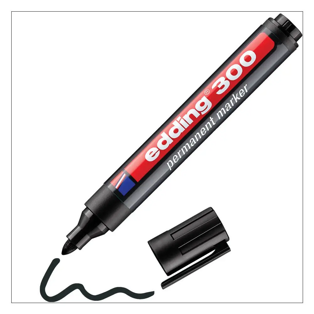 e-300 Permanent Marker A8 bullet black (10)