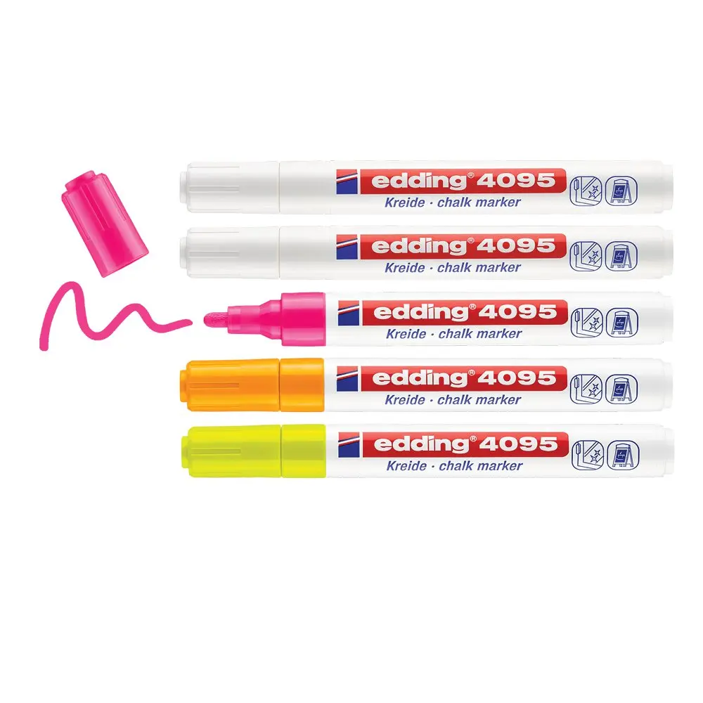 e-4095/5 S  Prof Chalk Marker Set Assorted (5)