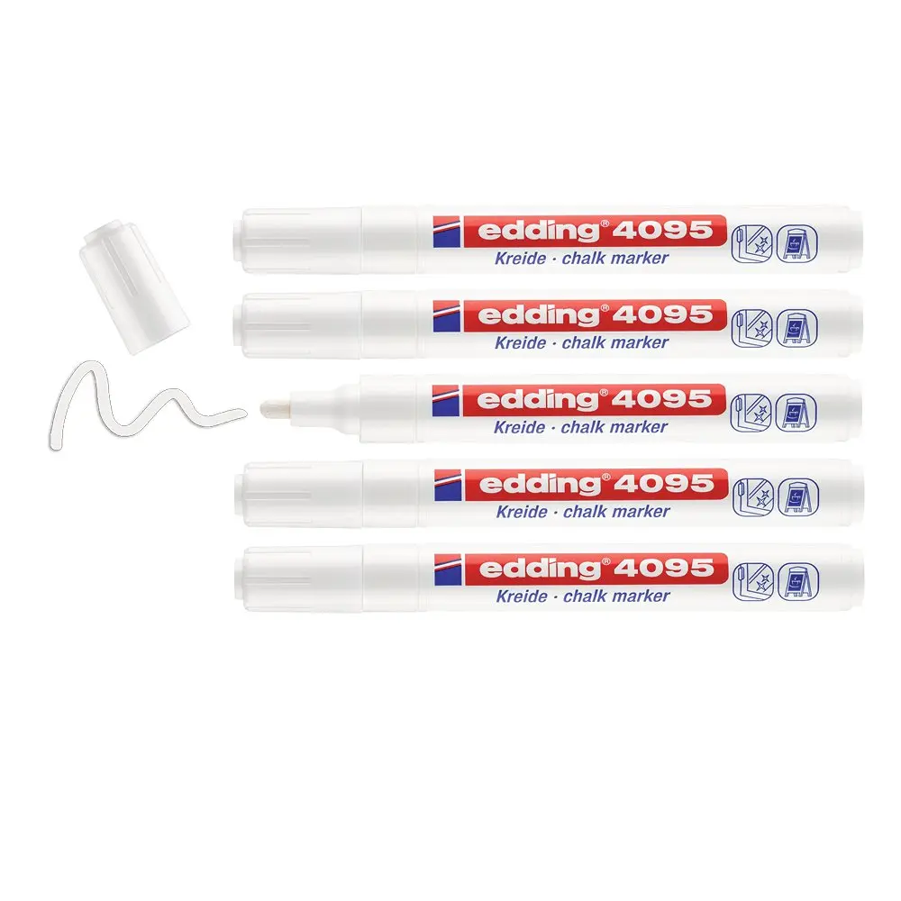 e-4095/5 S  Prof Chalk Marker Set White (5)