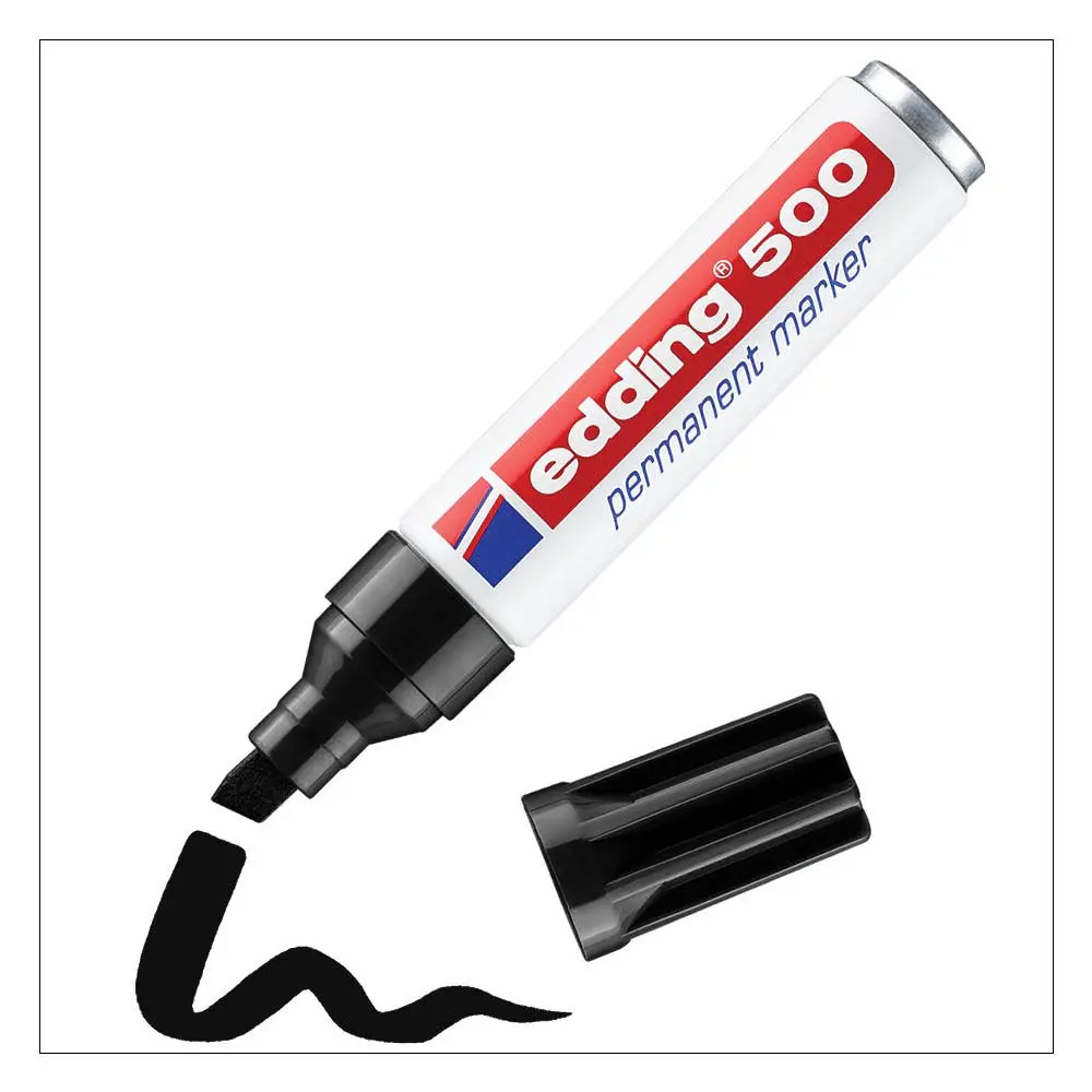 e-500 Permanent Marker black (10)