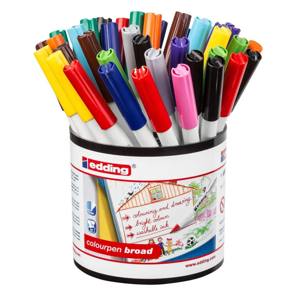e-Colourpen Broad Tub Assorted (42)