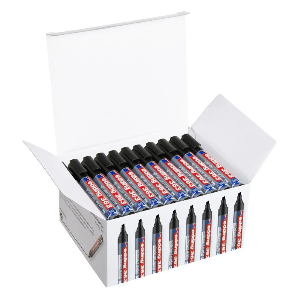 e363 Whiteboard Markers black (50)