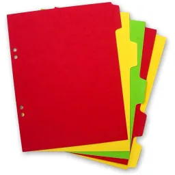 Elba A5 5 Part Coloured Pressboard Dividers