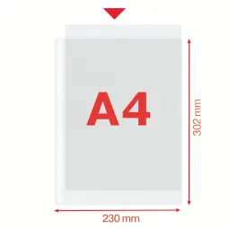 Esselte A4 Everyday Plastic Pockets 43 Micron Pack of 100