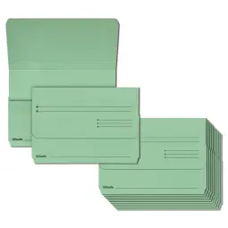 Esselte A4+ Manilla Document Wallets Pack 25 Green