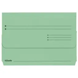 Esselte A4+ Manilla Document Wallets Pack 25 Green