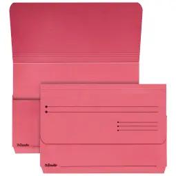 Esselte A4+ Manilla Document Wallets Pack 25 Red
