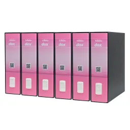Esselte Dox 1 Lever Arch File Grey Pink Pack of 6