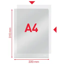 Esselte Heavy Duty Cut Flush Folder 150 Min=cron Pack of 25 Crystal Clear