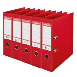 Esselte Lever Arch File 75mm Red Pack of 5