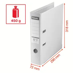 Esselte Lever Arch File 75mm YelLow Pack of 5