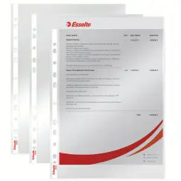 Esselte Quality A4 Plastic Pockets 55 Micron Pack of 100