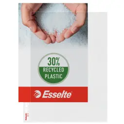 Esselte Quality A4 Recycled Punched Pocket A4 Opened Top and Left Pack of 100