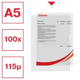 Esselte Quality A5 Recycled Cut Flush Folder Pack of 100