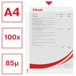 Esselte Quality Recycled Pocket A4 Pack of 100