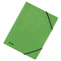 Esselte Rainbow Insert Folder With Elastic Band Green Pack of 25