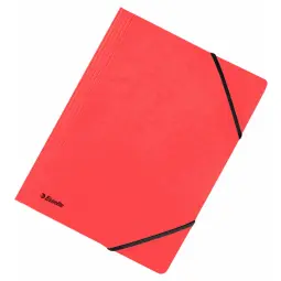 Esselte Rainbow Insert Folder With Elastic Band Red Pack of 25