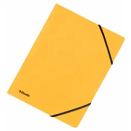Esselte Rainbow Insert Folder With Elastic Band YelLow Pack of 25