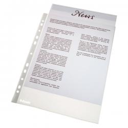 Esselte Punched Pocket A4 Clear Embossed Pack of 100