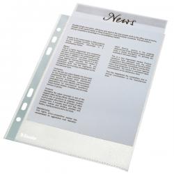 Esselte Punched Pocket A5 Embossed Clear Polypropylene Pack 100