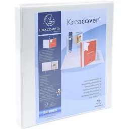 Exacompta Presentation Ring Binder Polypropylene 4 D-Ring A4+ 16mm Rings White (Pack 10) - 51940E