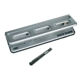 GBC Desktop VeloBinder Strip Binding Machine, 20 Sheet Punch Capacity, 200 Sheet Binding Capacity, A4, Silver