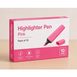 Highlighter Pen Pink  Pack of 10